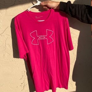 Pink under armour heat gear shirt xl
